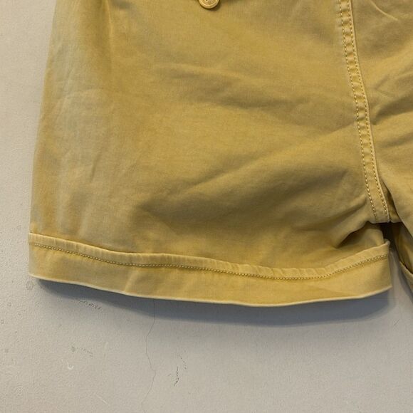 Liverpool mustard gold cuffed shorts Size 4 New - Picture 7 of 9